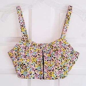 NEW UO Floral Crop Tank Top